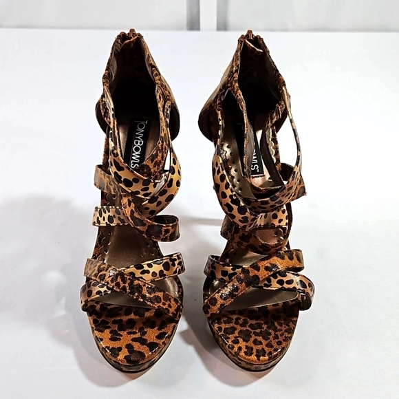 TonyBowls Brown Animal print Heels Size 7 - Picture 2 of 6